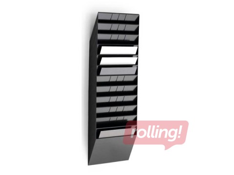 Infomaterjalide stend Durable Flexiboxx 12, A4, must, vertikaalne