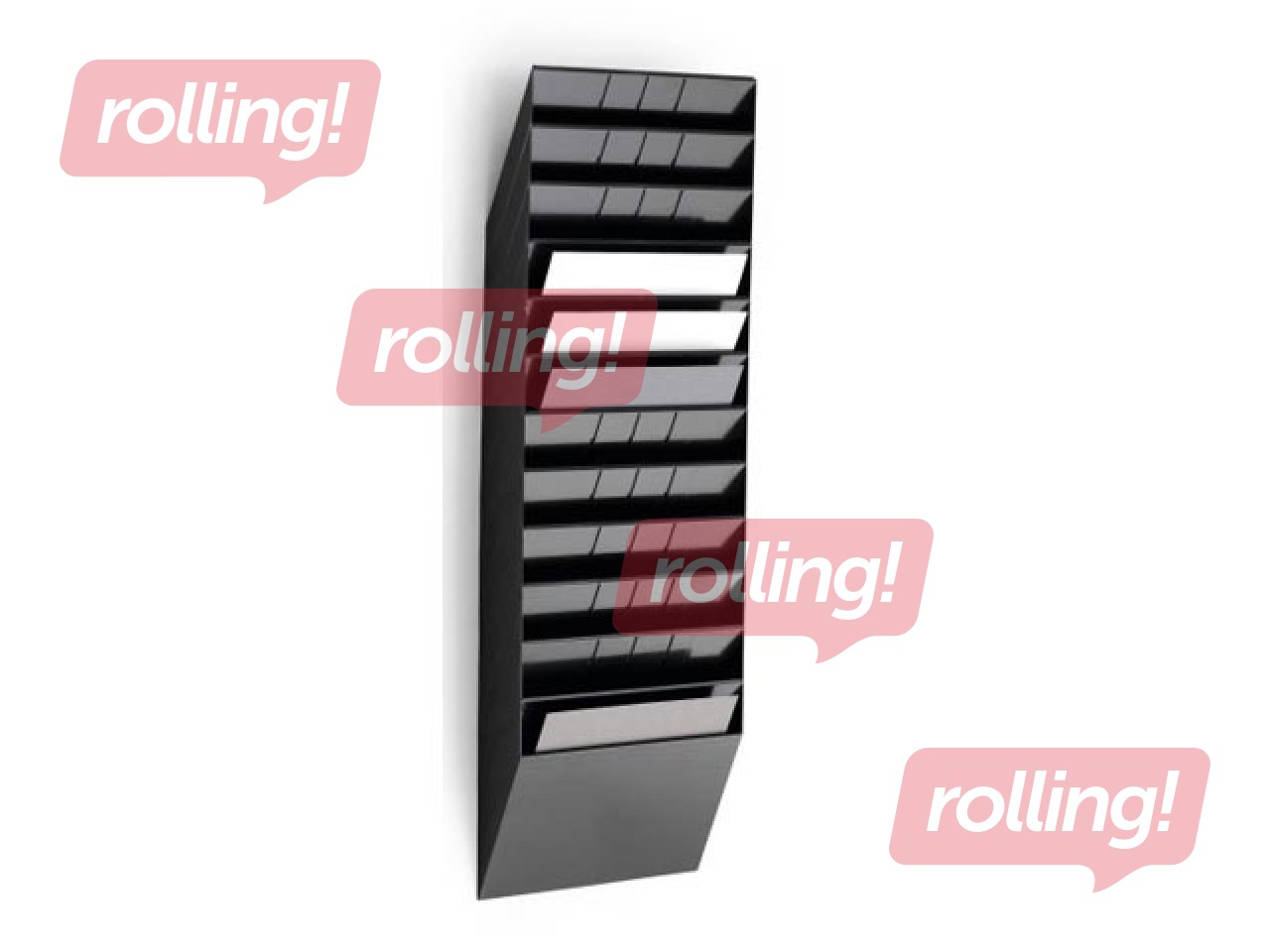 Infomaterjalide stend Durable Flexiboxx 12, A4, must, vertikaalne
