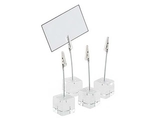 Ziņojumu turētājs ar metāla klipsi 3x3x12 cm, 4gab.