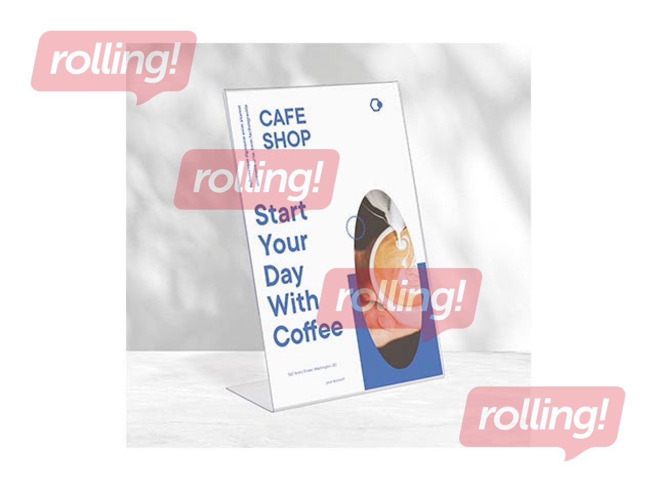 Infoalus Europel,  A4, kaldega, vertikaalne