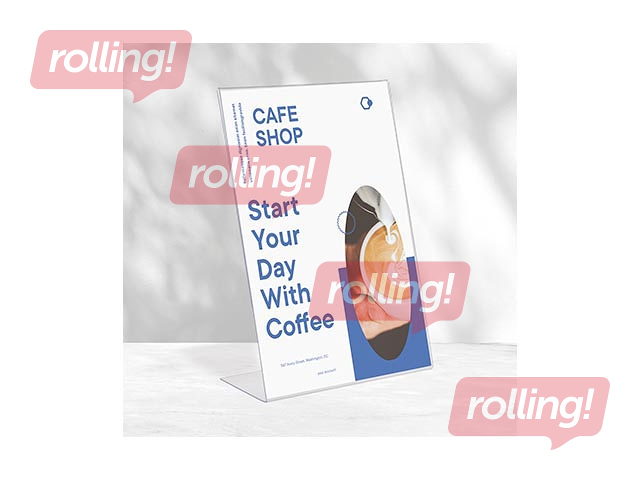 Infomaterjali hoidja Europel, A5, kaldega, vertikaalne