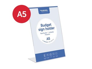 Prospect holder Europel, A5, L - stand, vertical
