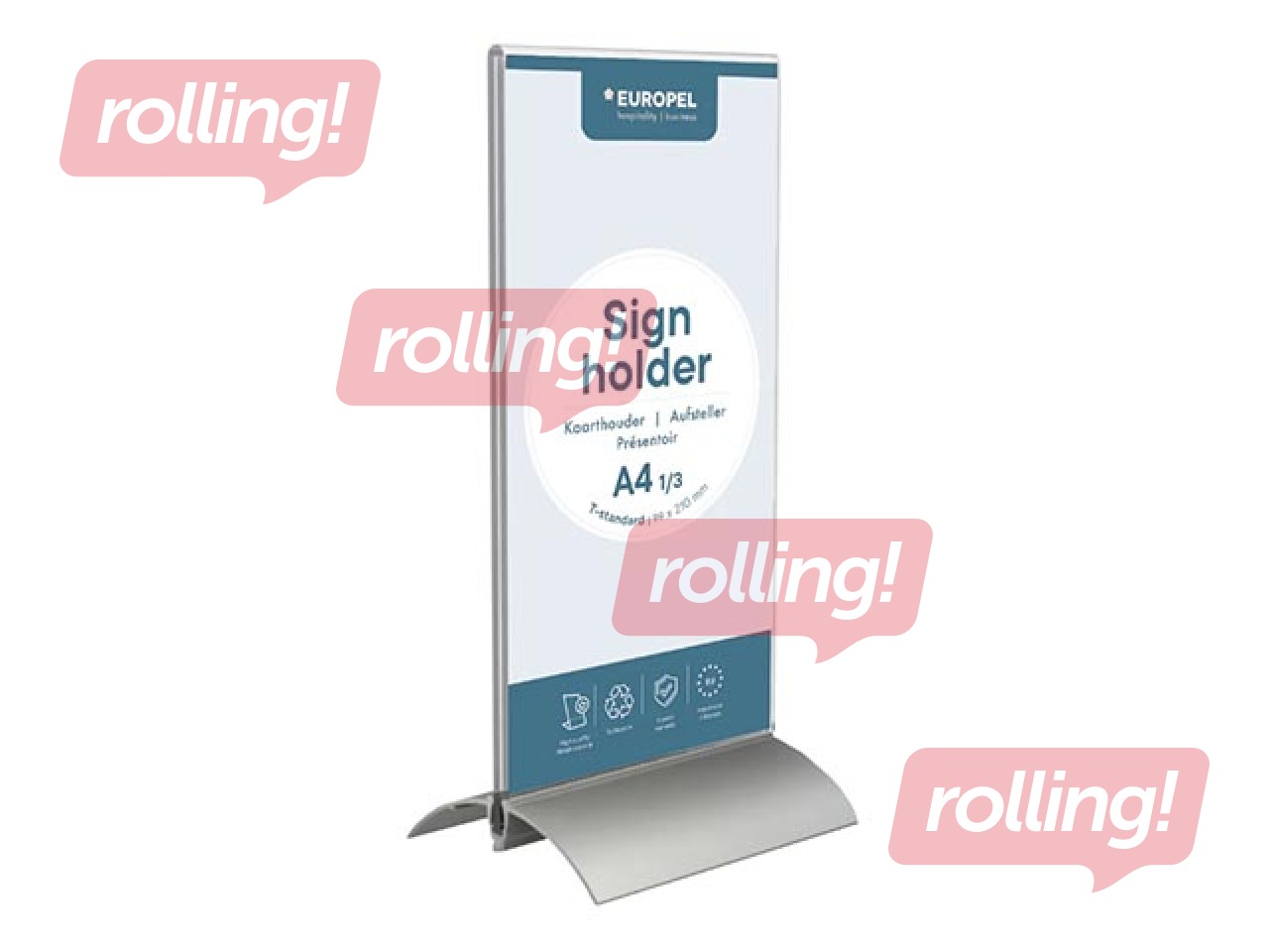 Prospektu turētājs Europel, 1/3 A4, T - veida, vertikāls