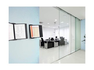 Sienas displejs Durable Sherpa Style Wall, 10 melnas displeja kabatas 