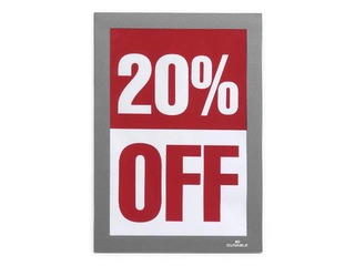 Information pocket Duraframe  A5, self-adhesive, with a silver frame, 2 pcs