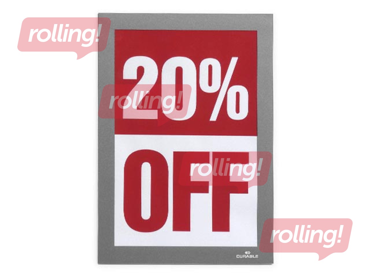 Information pocket Duraframe  A5, self-adhesive, with a silver frame, 2 pcs