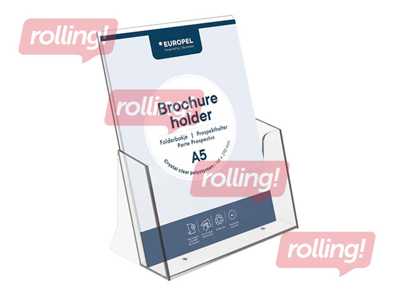Brochure holder Europel A5, free standing