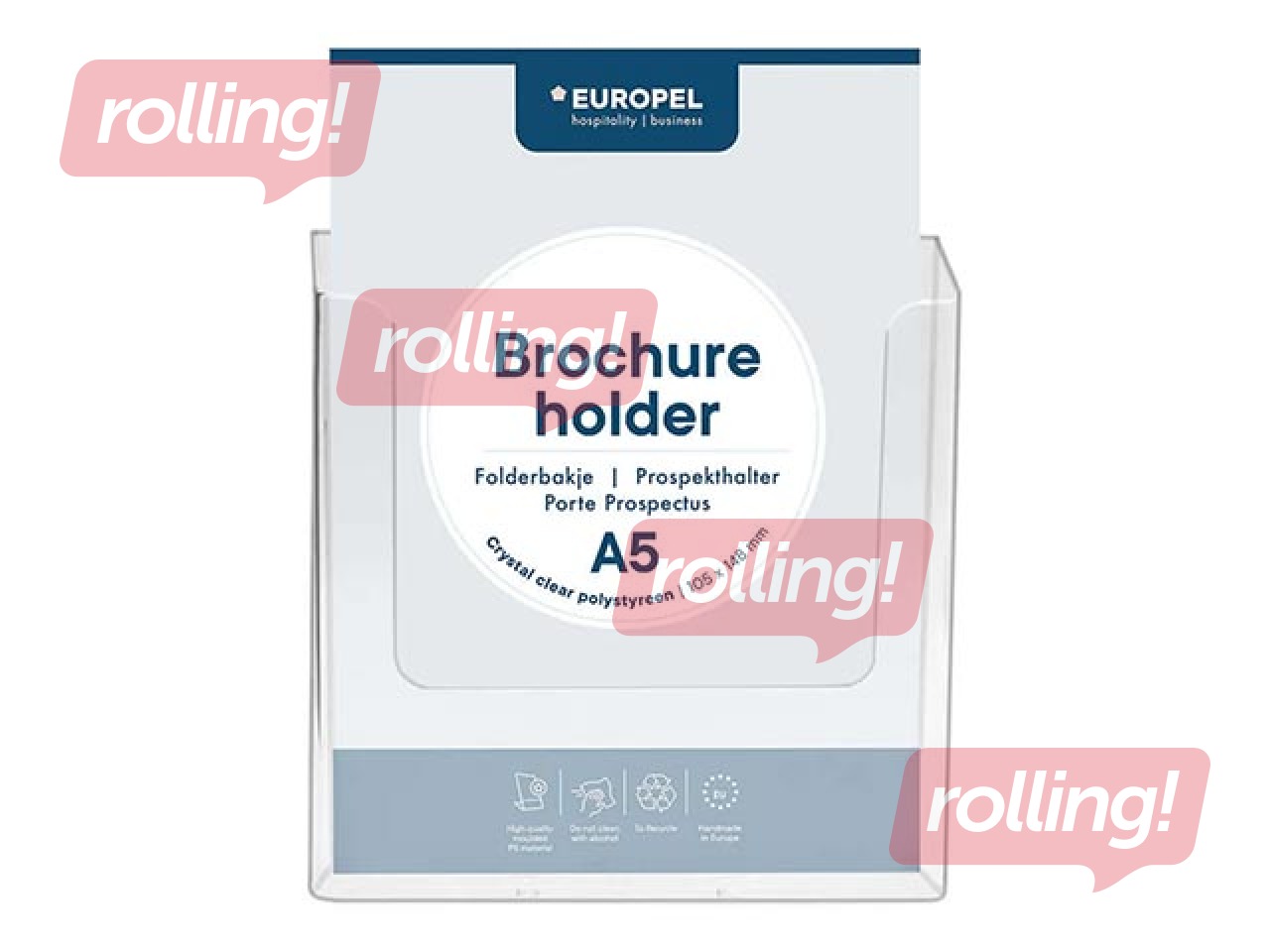 Reklaammaterjalide hoidik Europel A5, seinale kinnitatav