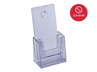 Brošüüride hoidja, vaba seisuga või seinale kinnitatav, kahe taskuga, 1/3 A4-st