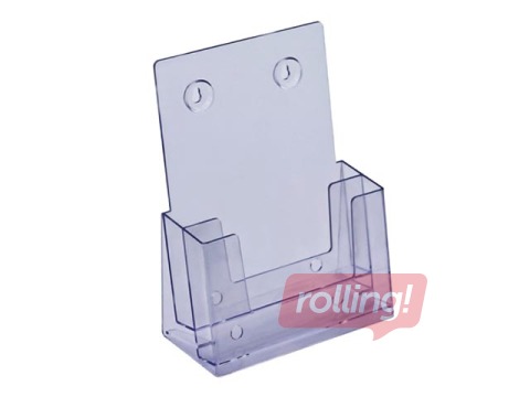 Brochure holder, freestanding or wall-mountable, with 2 pockets, A5