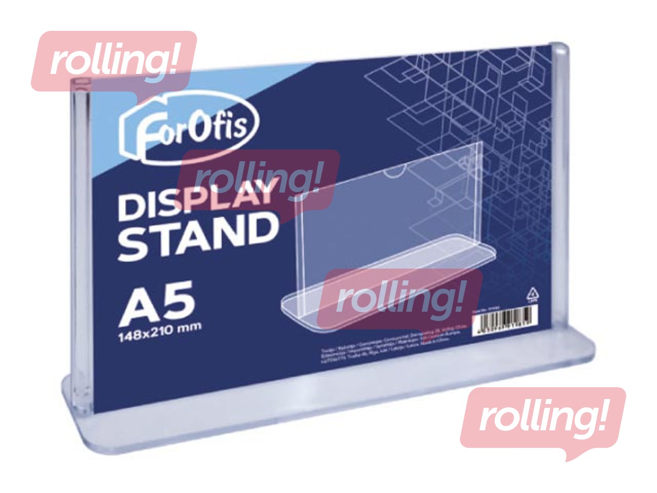 Brošüüride hoidja, T-kujuline, A5, läbipaistev, horisontaalne