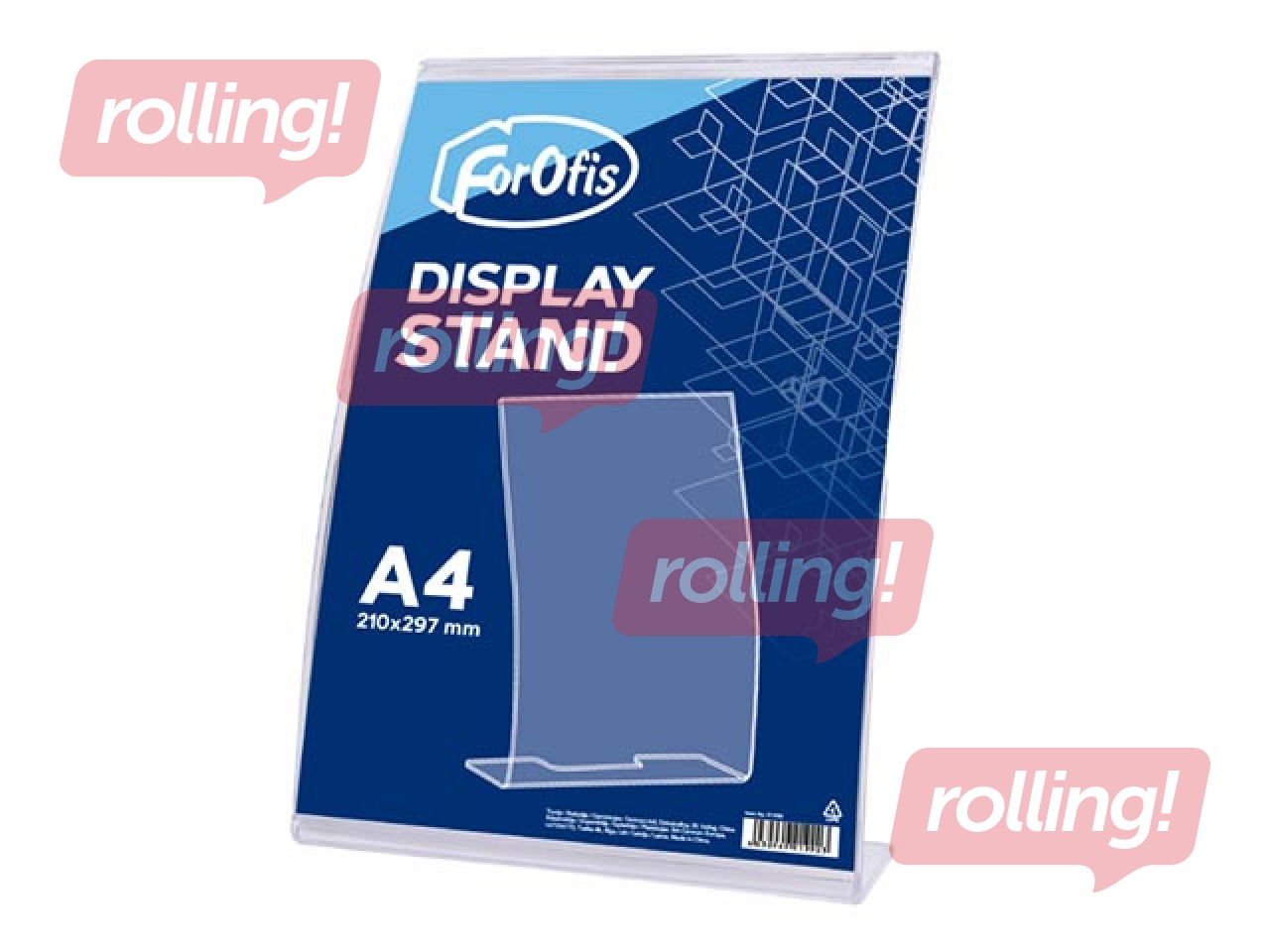 Держатель для буклетов, L-образный, A4, прозрачный, вертикальный