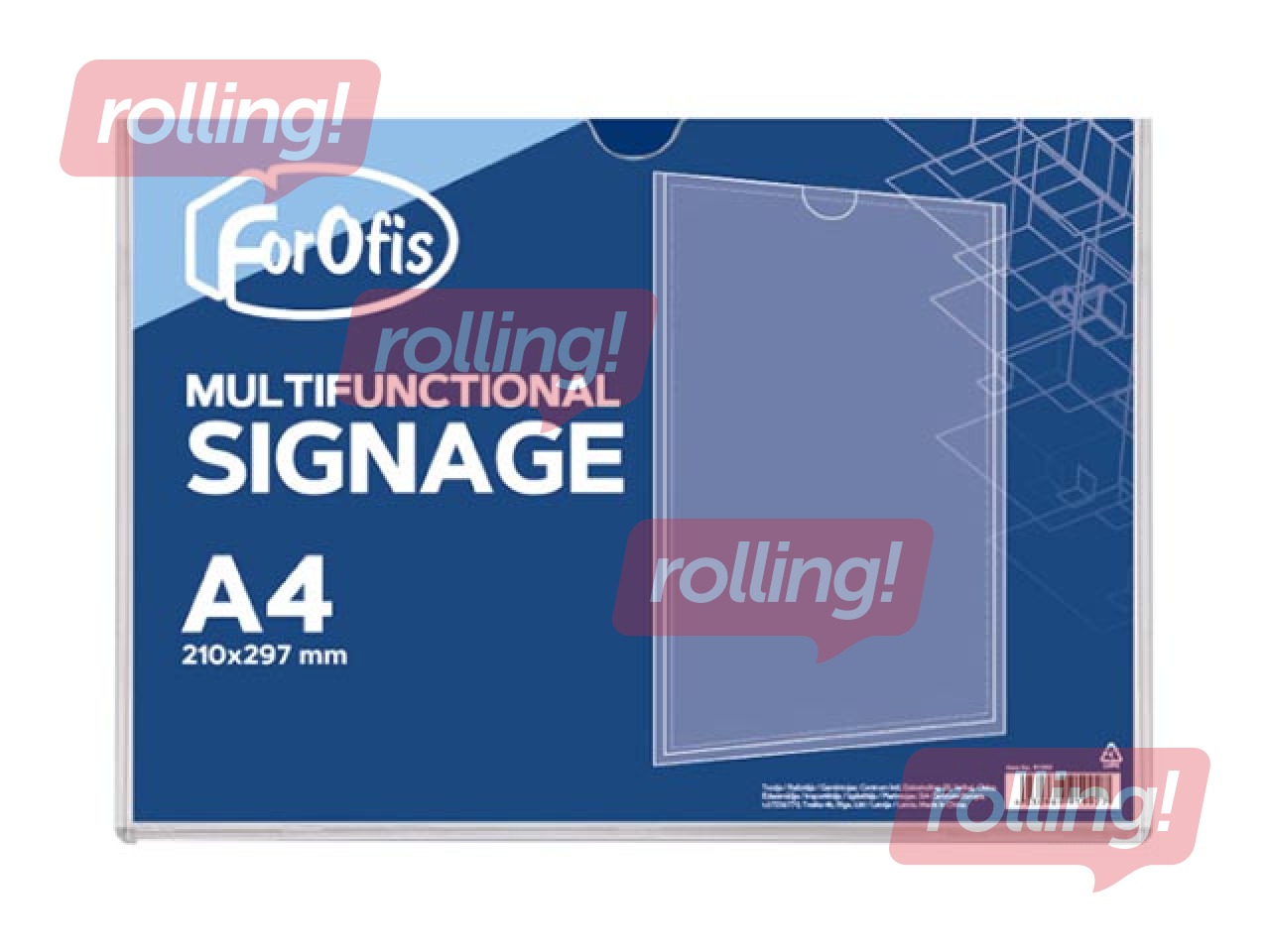 Информационная табличка, горизонтальная, A4