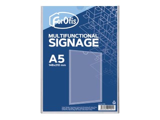 Informatiivne plaat, vertikaalne, läbipaistev, A5