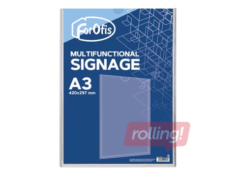 Informatiivne plaat, vertikaalne, läbipaistev, A3