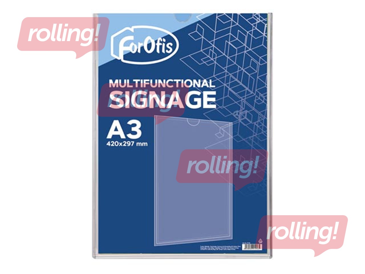 Informatiivne plaat, vertikaalne, läbipaistev, A3