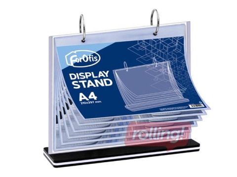 Table display, T-shape, A4, 6 pockets, horizontal