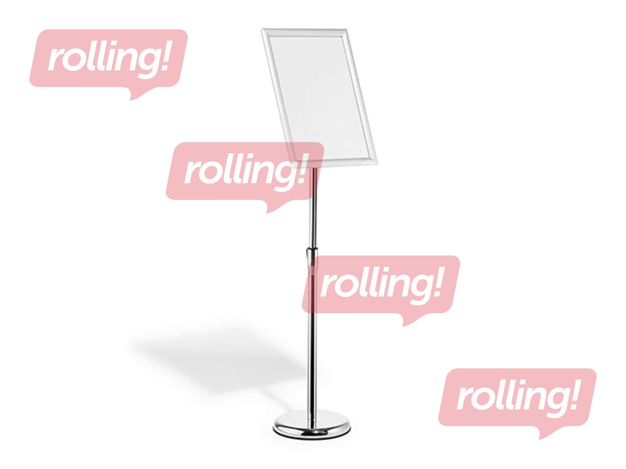 Informācijas statīvs ar alumīnija rāmi Durable, A3, grīdas