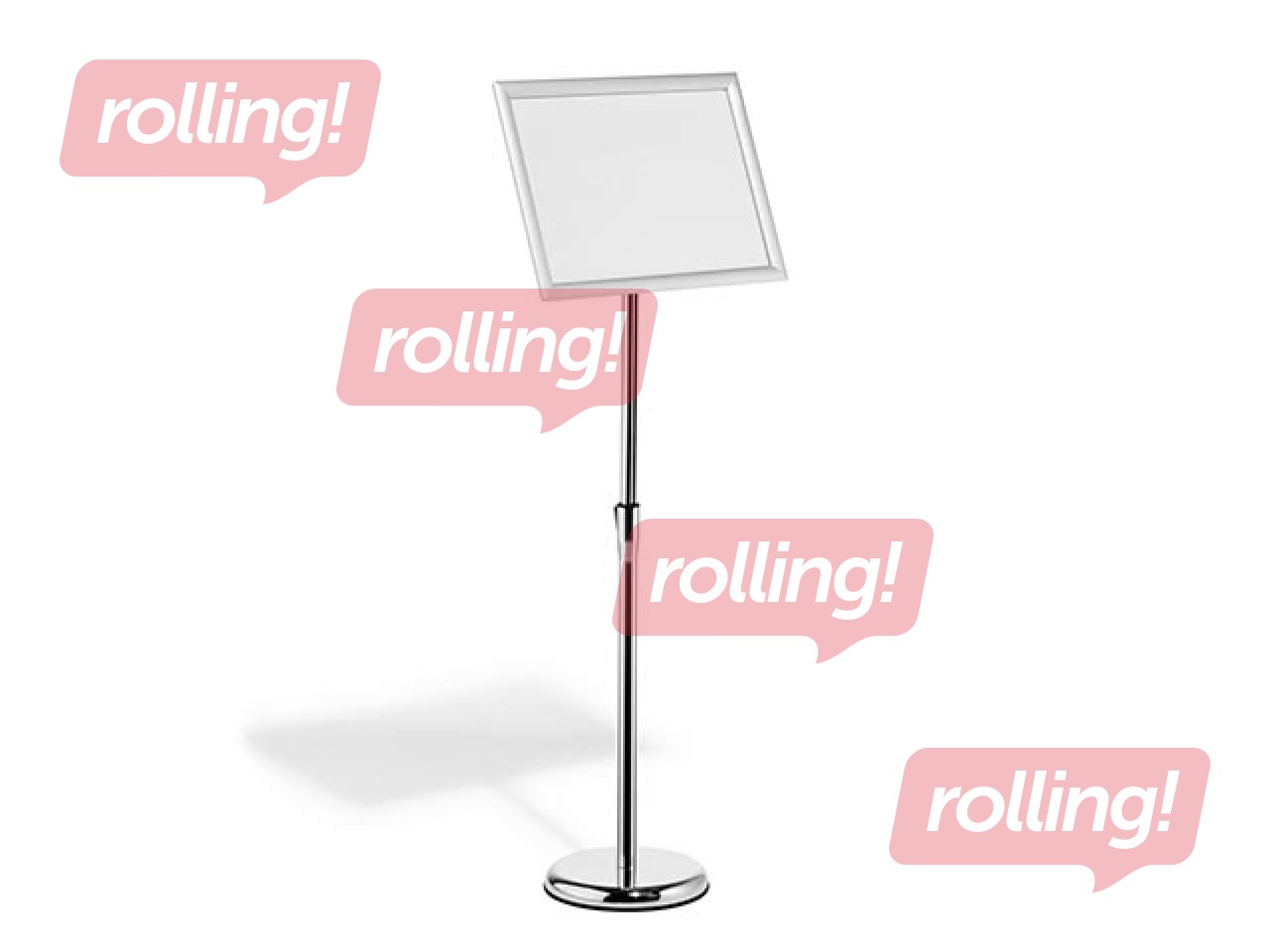 Informācijas statīvs ar alumīnija rāmi Durable, A3, grīdas