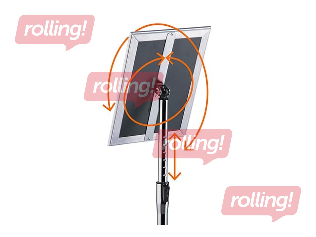 Informācijas statīvs ar alumīnija rāmi Durable, A3, grīdas