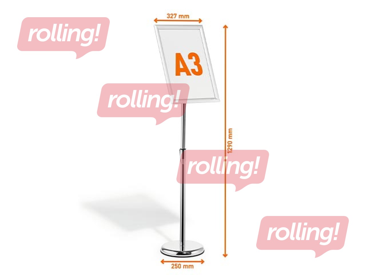 Infostend alumiiniumraamiga Durable, A3, põrandamudel