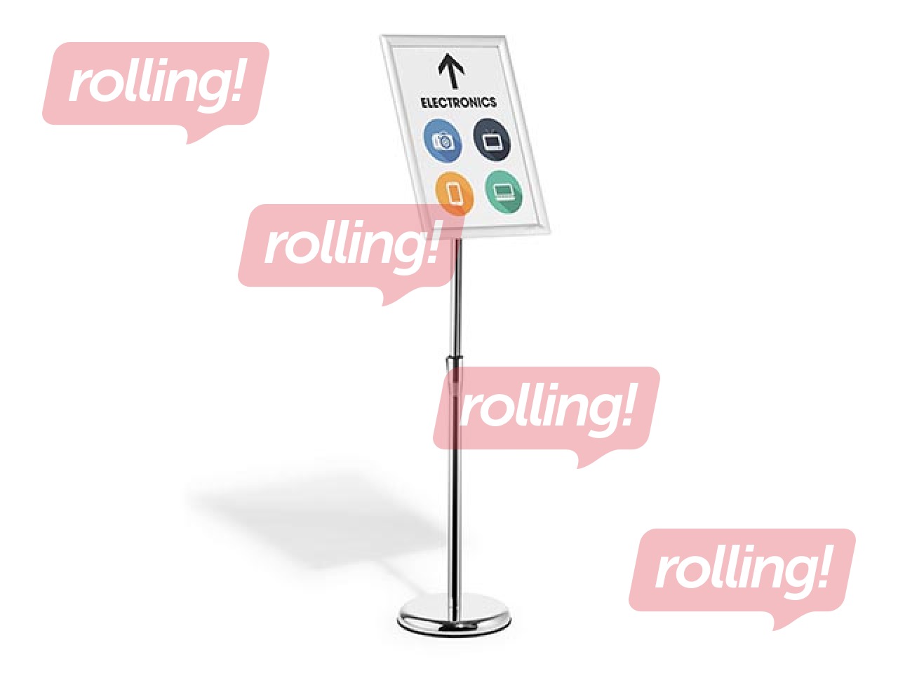 Infostend alumiiniumraamiga Durable, A3, põrandamudel