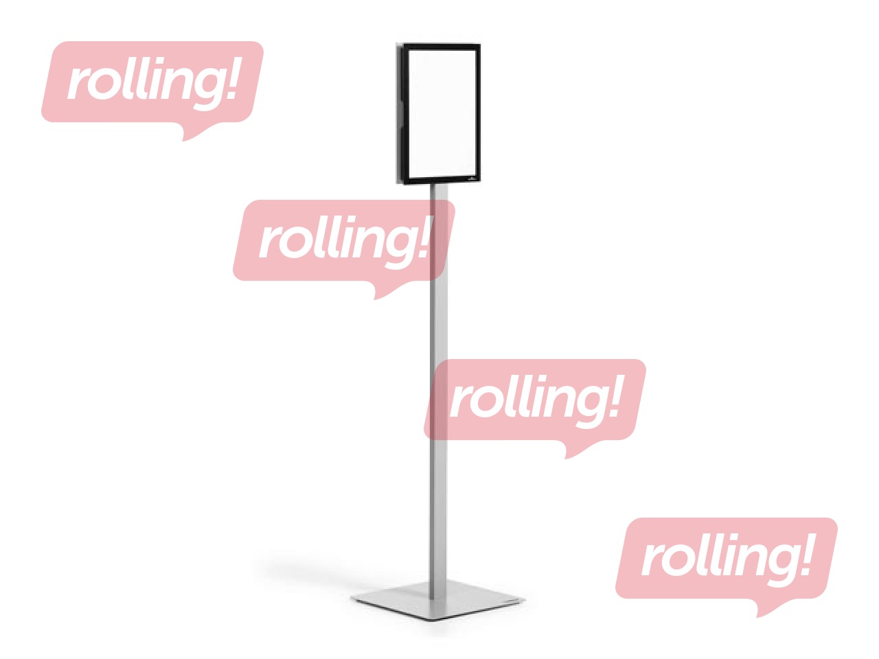 Информационная стойка с металлической пластиной Durable, напольная, A4