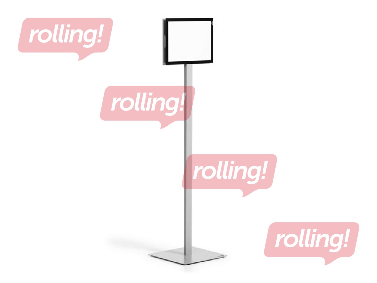 Информационная стойка с металлической пластиной Durable, напольная, A4