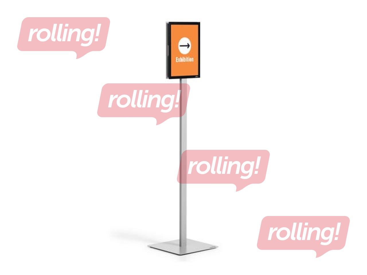 Информационная стойка с металлической пластиной Durable, напольная, A4