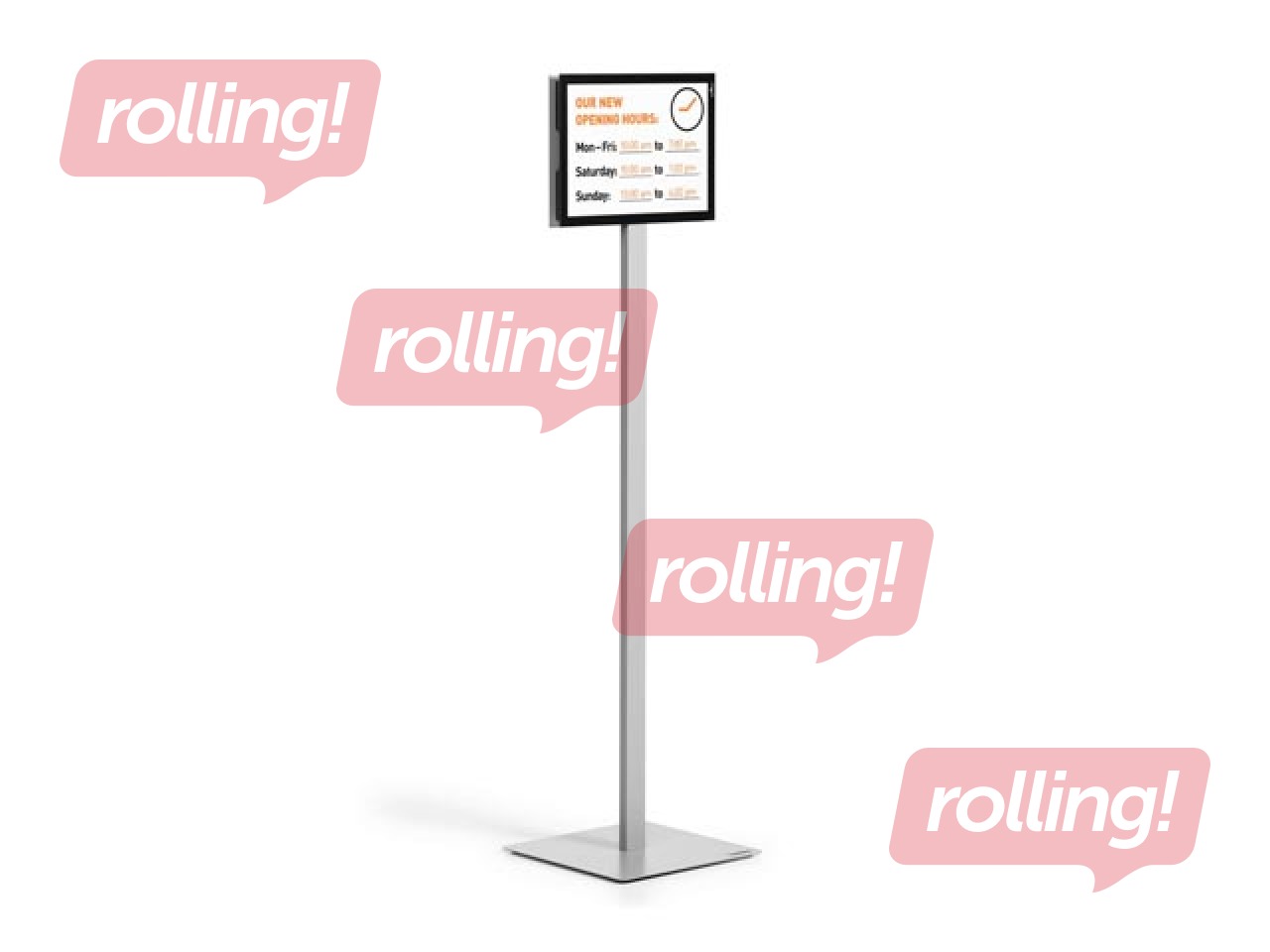 Информационная стойка с металлической пластиной Durable, напольная, A4