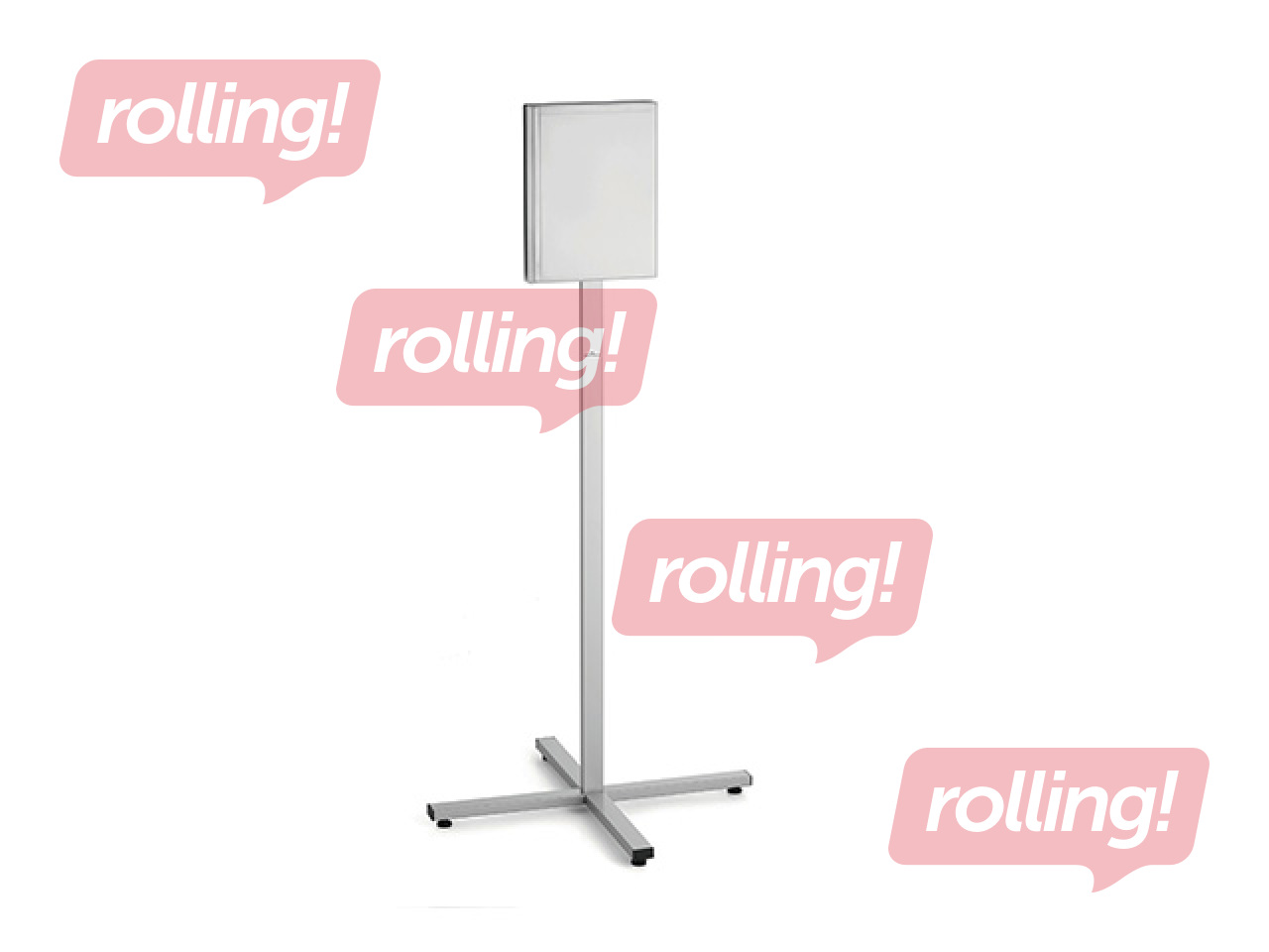 Infostend metallplaadiga, Durable, põrandastend, veekindel, A4