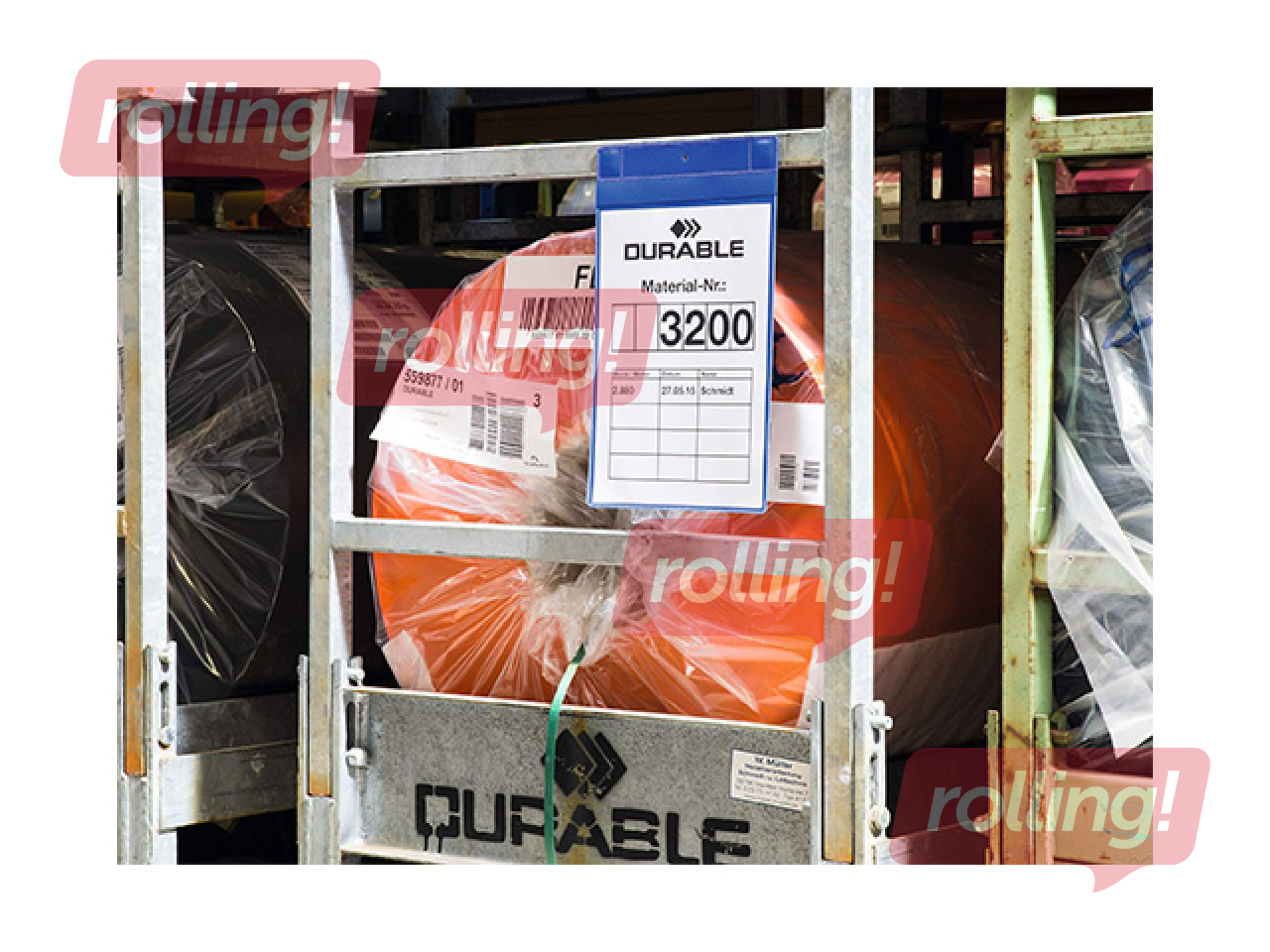 Информационный карман Durable, магнитный, A4, синий, 1шт.