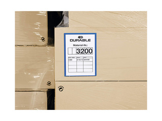 Informācijas kabata Durable, pašlīmējoša, A4, vertikāla, zila, 1 gb