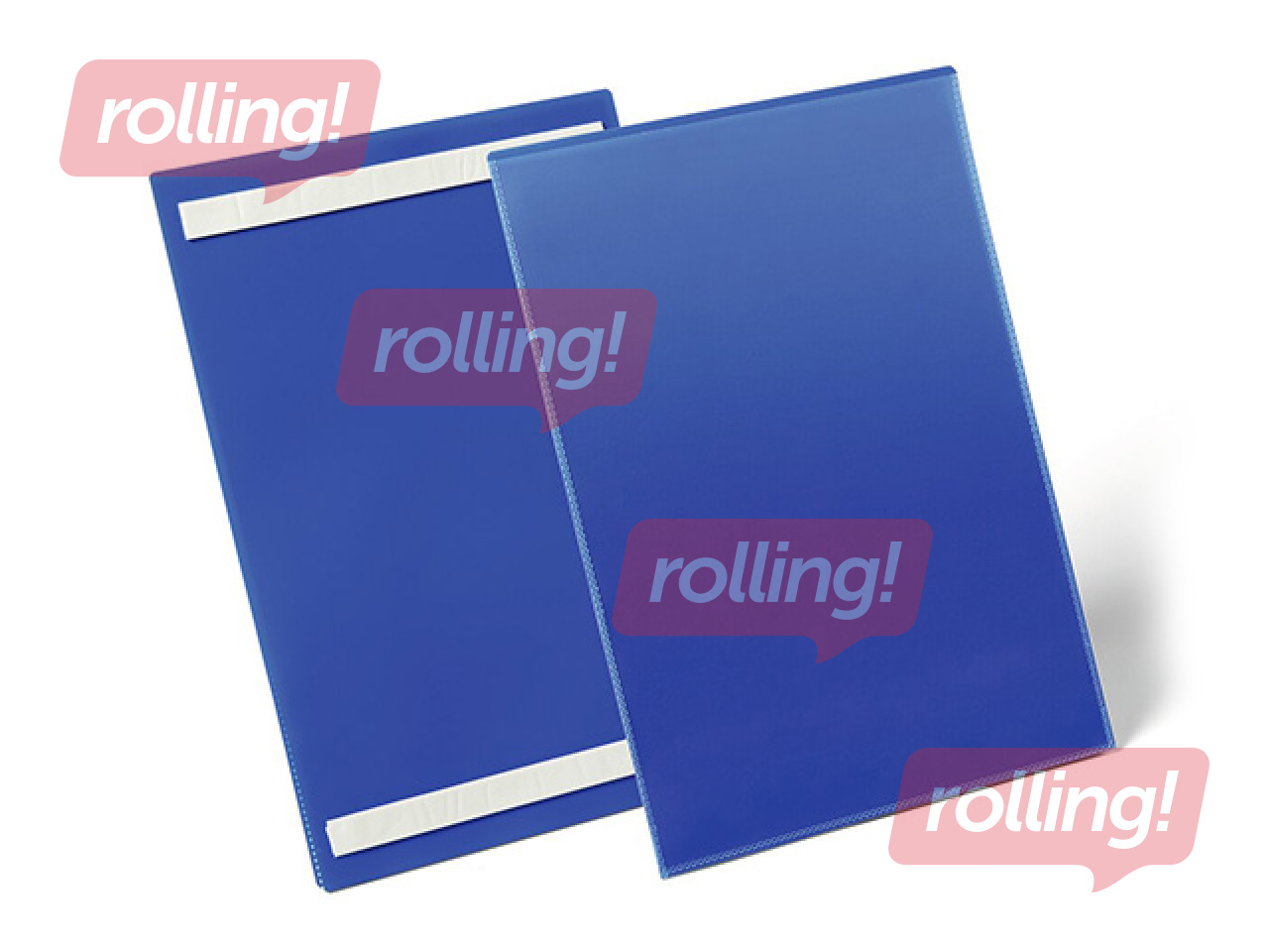 Информационный карман Durable, самоклеящийся, A4, вертикальный, синий, 1шт.