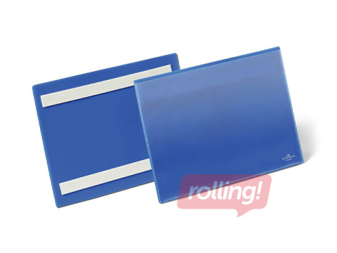 Document sleeve Durable, self-adhesive, A5, landscape, blue, 1 pcs