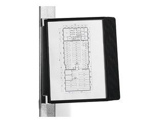 Sienas displejs Durable Vario Magnetic Wall, 10 melnas displeja kabatas, magnētisks