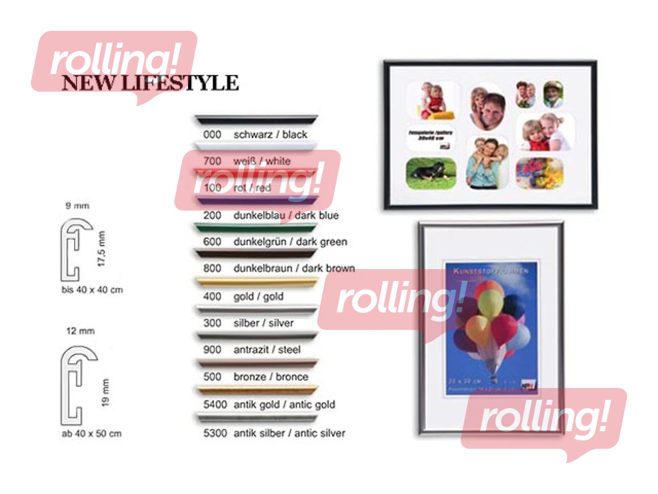 Pildiraam,  A4, plastik, hõbe