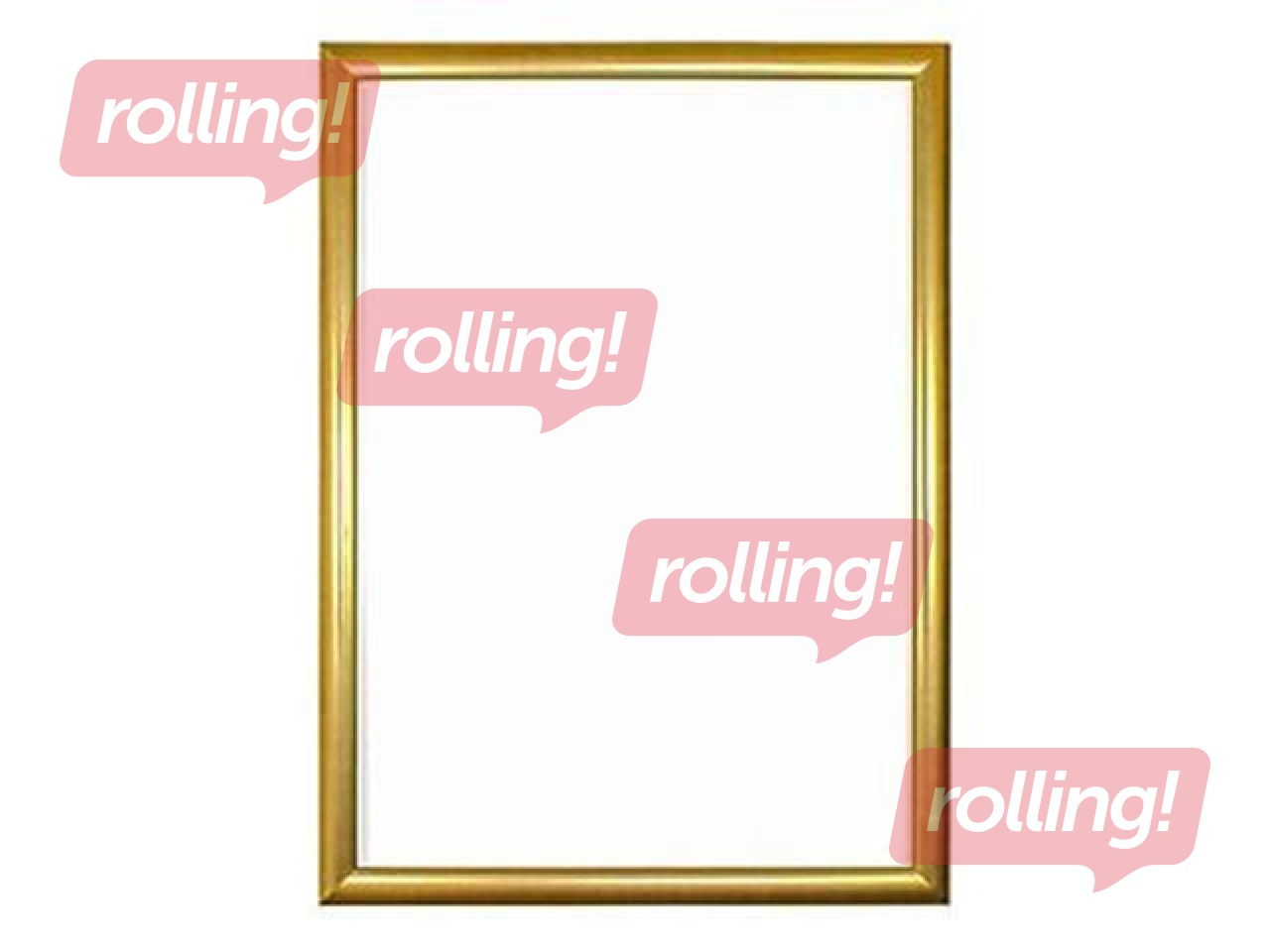 Foto rāmis, A4, plastikāta, zelta