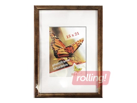 Photo frame, Aura, A5, plastic, antique gold