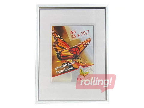 Photo frame, Aura, A4, plastic,  silver 