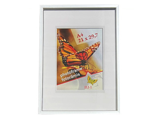 Photo frame, Aura, A4, plastic,  silver 