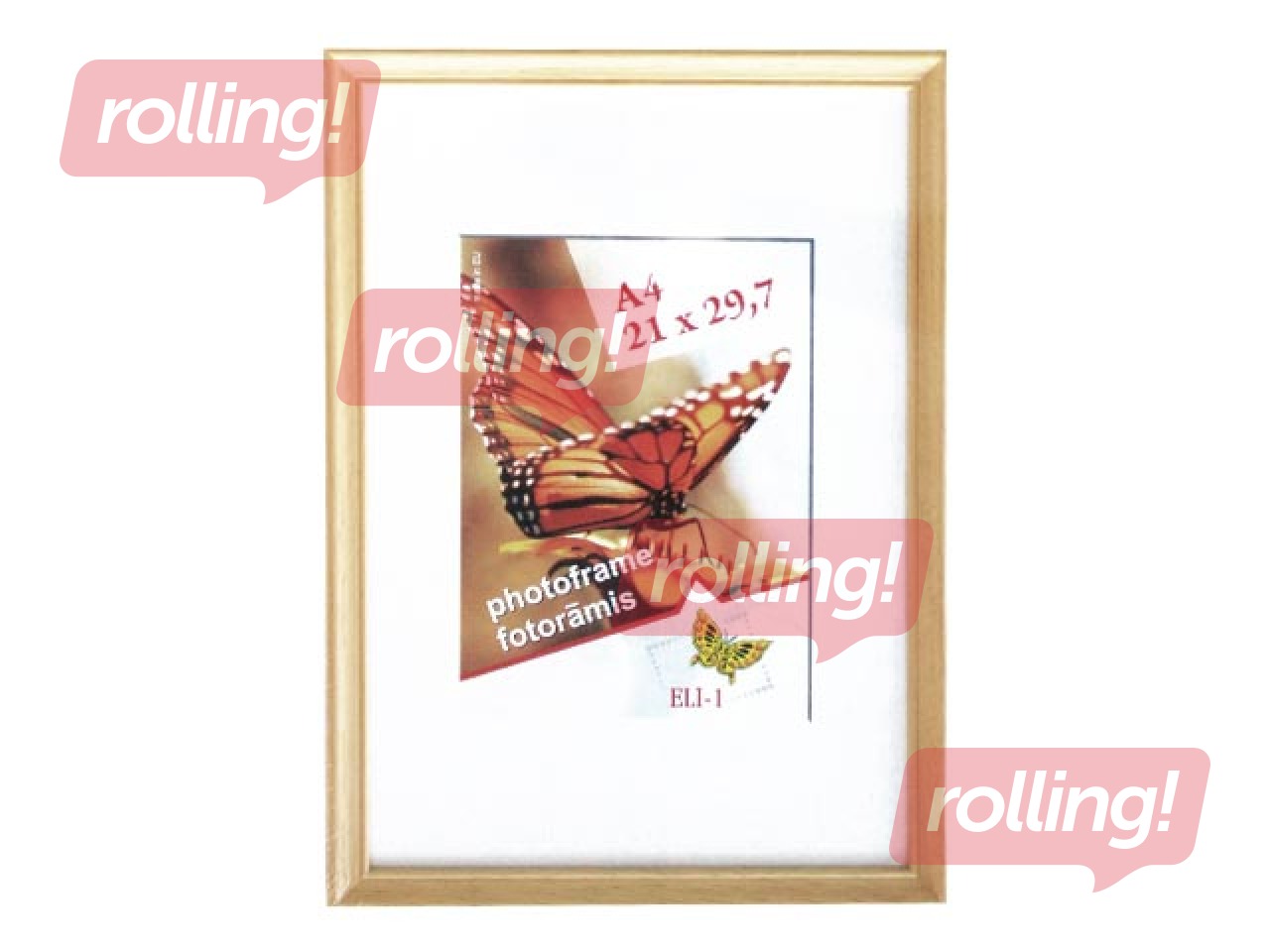 Photo frame Spring, A4, wooden, natural wood