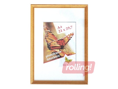 Photo frame Spring, A4, wooden, yellow-brown