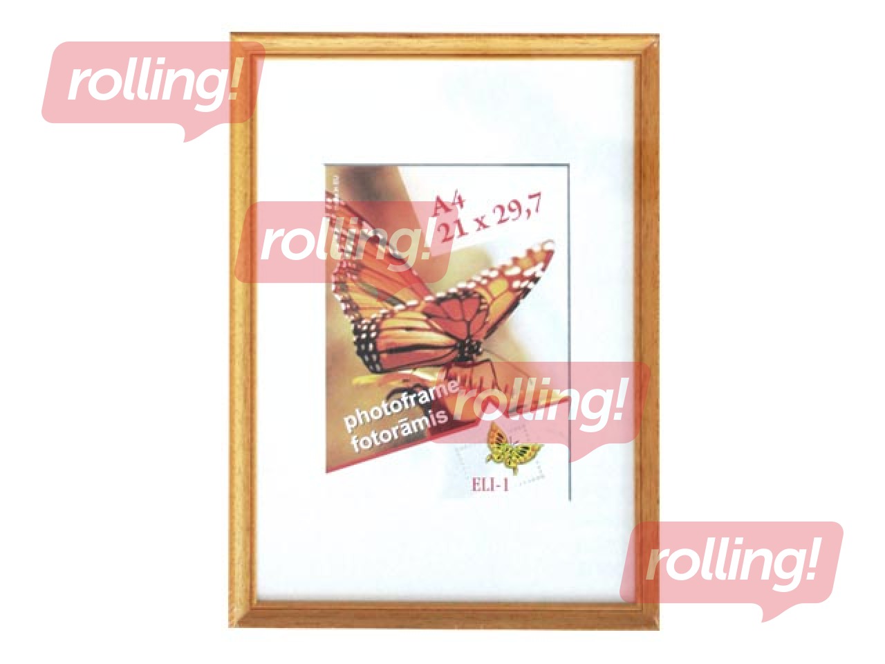 Photo frame Spring, A4, wooden, yellow-brown