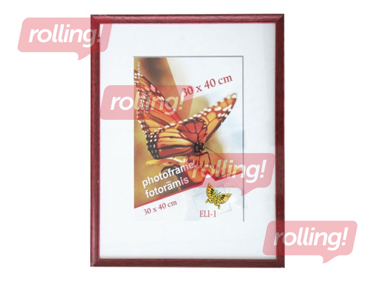 Photo frame Spring, A3, wooden, burgundy