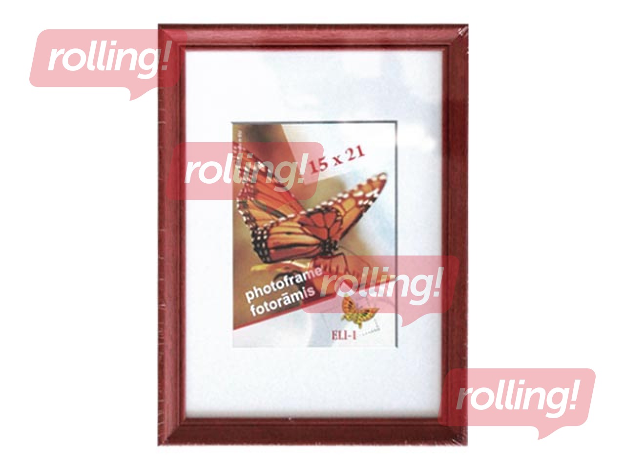 Photo frame Spring, A5, wooden, burgundy