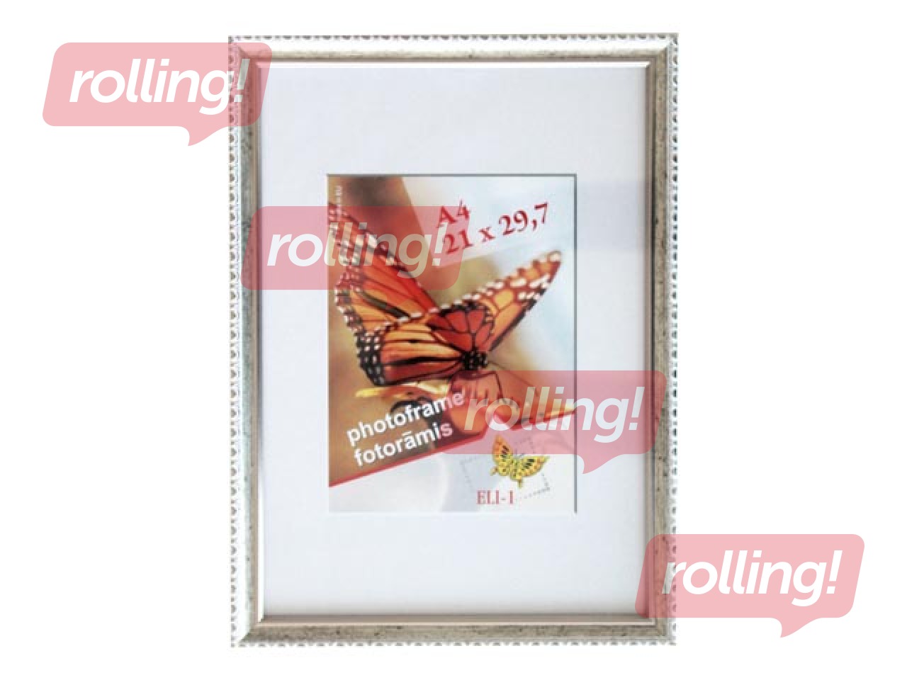 Photo frame Osaka, A4, plastic, antique silver