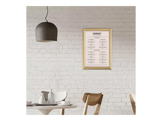 Alumiiniumprofiiliga klõpsraam, kuldne, A4