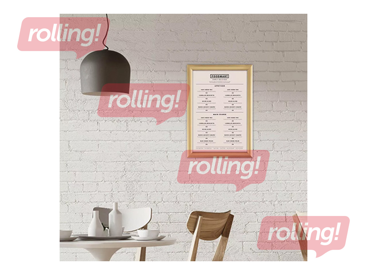 Alumiiniumprofiiliga klõpsraam, kuldne, A4