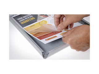 Alumiiniumprofiiliga klõpsraam, kuldne, A4